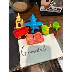 Muppet Baby’s 1986 McDonald’s Toys - Set of 5 + Bonus Fry Guy Plane